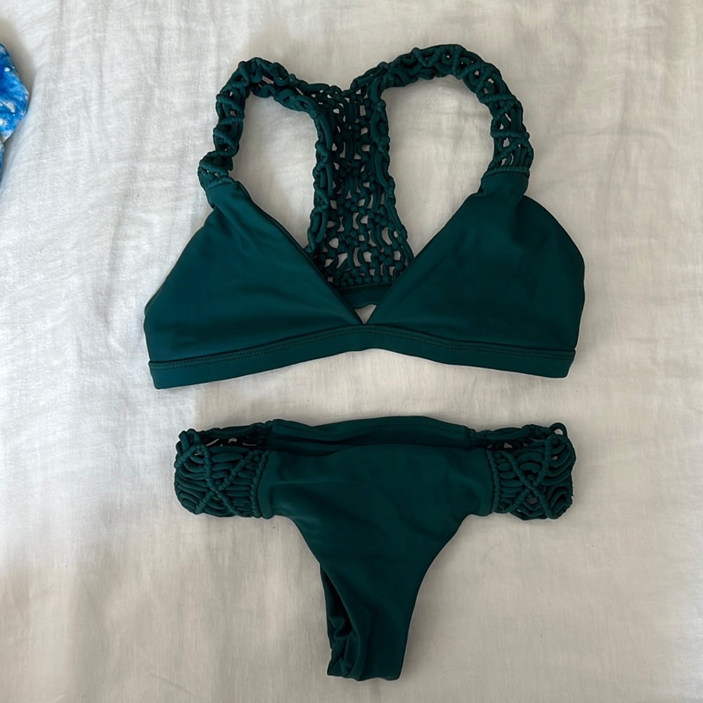MIKOH dark teal bikini - size small